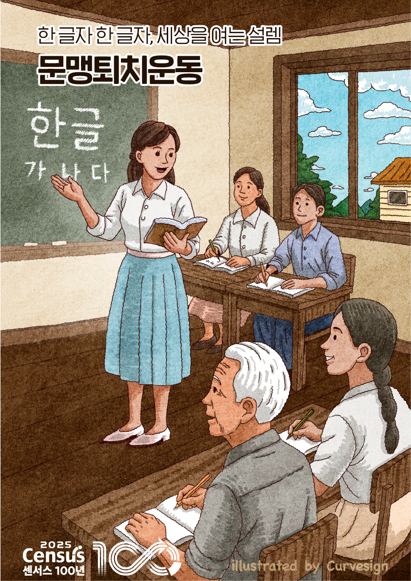 2025 인구주택총조사 아티스트 콜라보-문맹퇴치운동